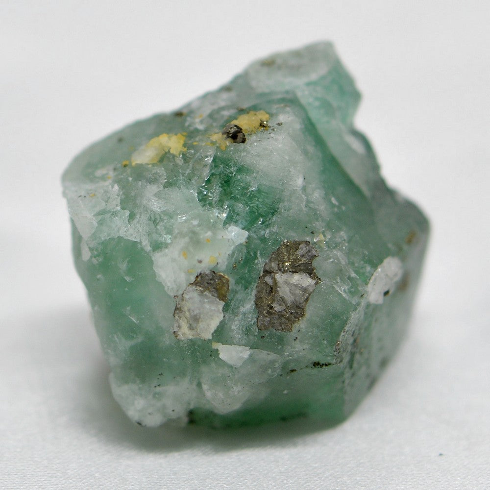 Pyrite sur fluorite vert d'eau de 41g du Maroc