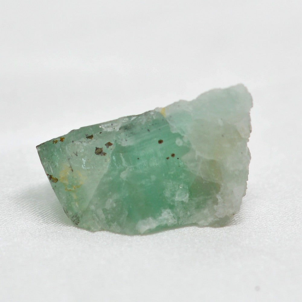 Pyrite sur fluorite vert d'eau du Maroc 9g
