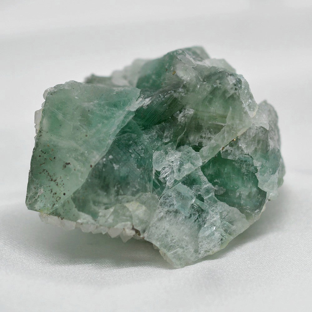 Fluorite vert d'eau et pyrite de 121g marocaine