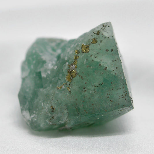 Fluorite vert d'eau et pyrite 59g de la mine d'El Hammam au Maroc