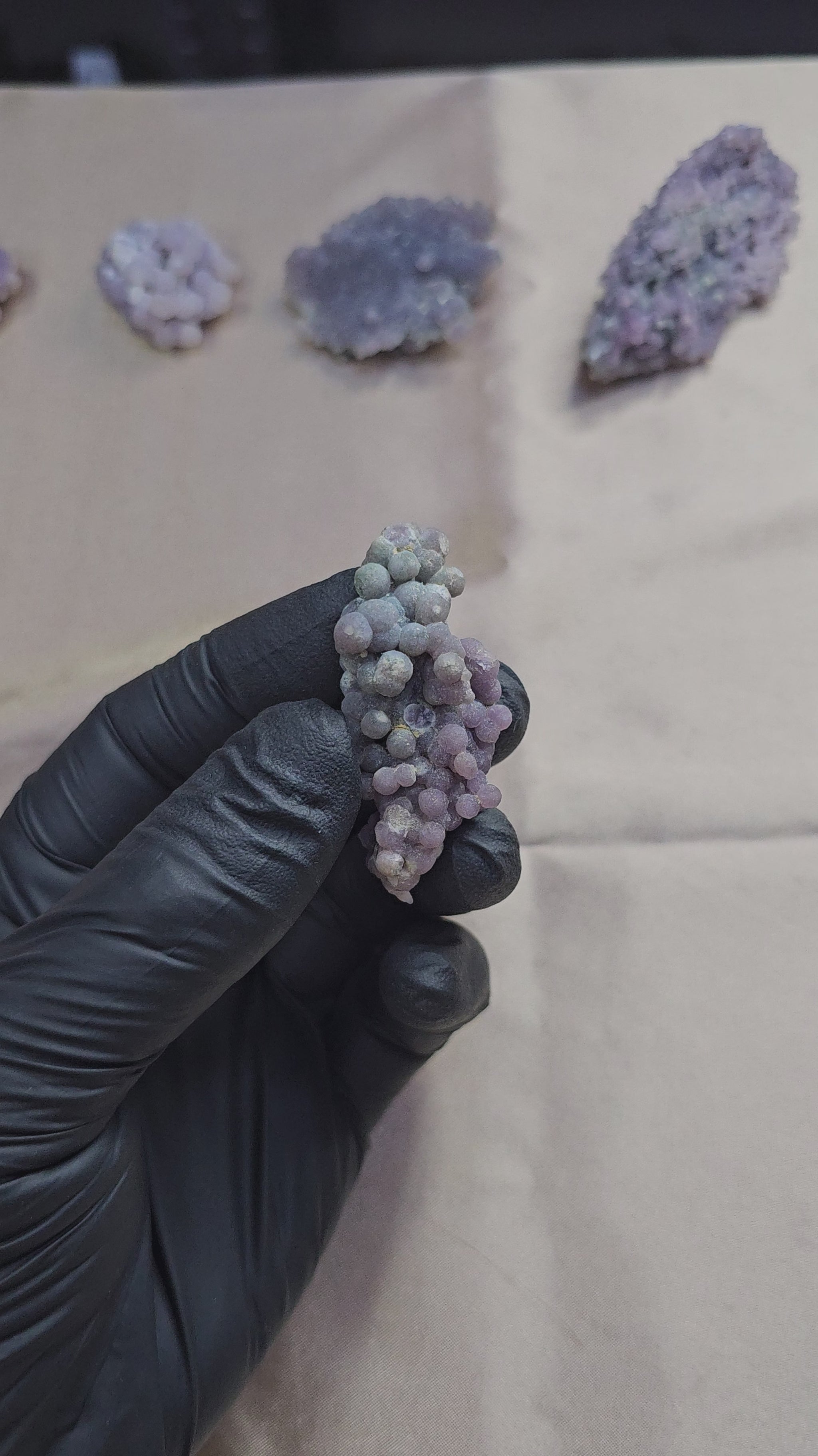 Calcédoine bicolore violette et verte d'Indonésie 15g - Vue en 360°