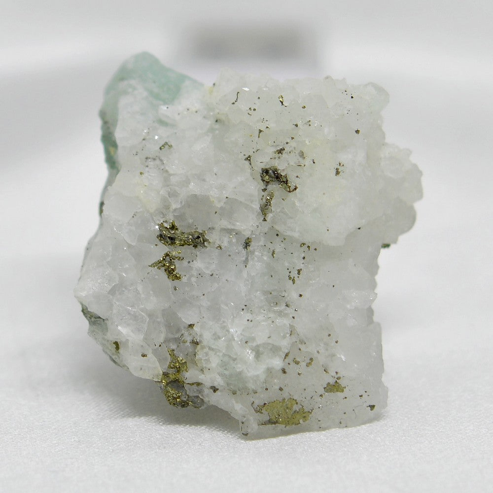 Quartz avec pyrite et fluorite d'El Hammam 18g pierre brute marocaine
