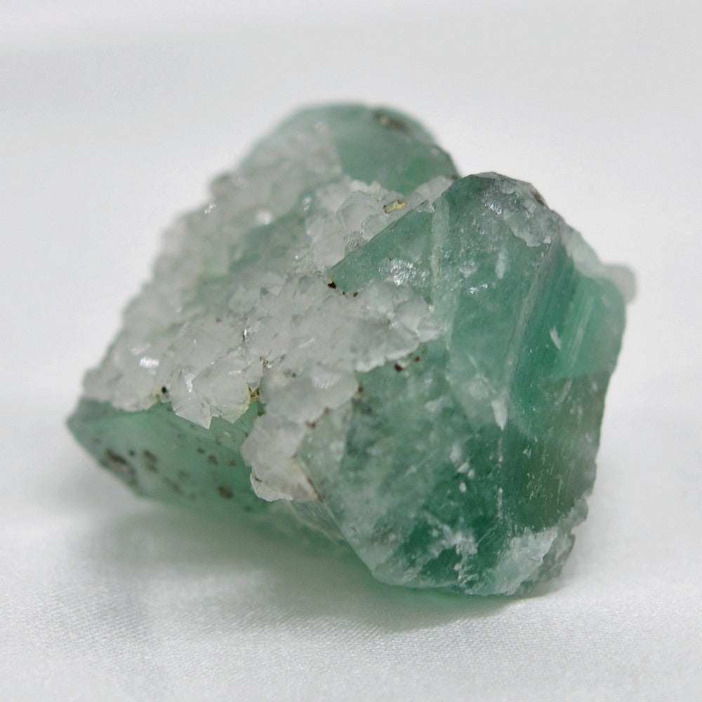 Quartz sur fluorite vert d'eau du Maroc 47g